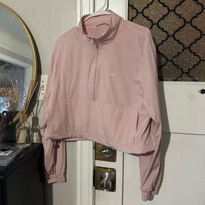 SET Active quarter-zip cropped  windbreaker pink